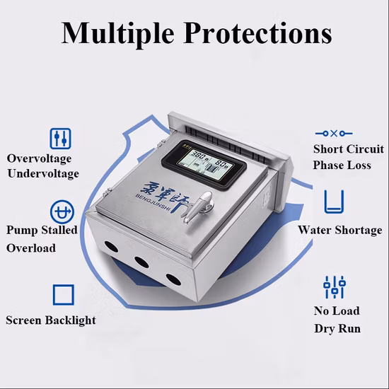 Controller elettronico per pompe da pozzo trivellato monofase da 7,5 kW per il trasferimento dell'acqua